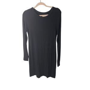 LOU & GREY Women's Long Sleeve Crew Neck Whimsy Goth Emo Punk Goth Dress S Black